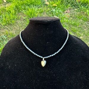 Hematite Heart Necklace